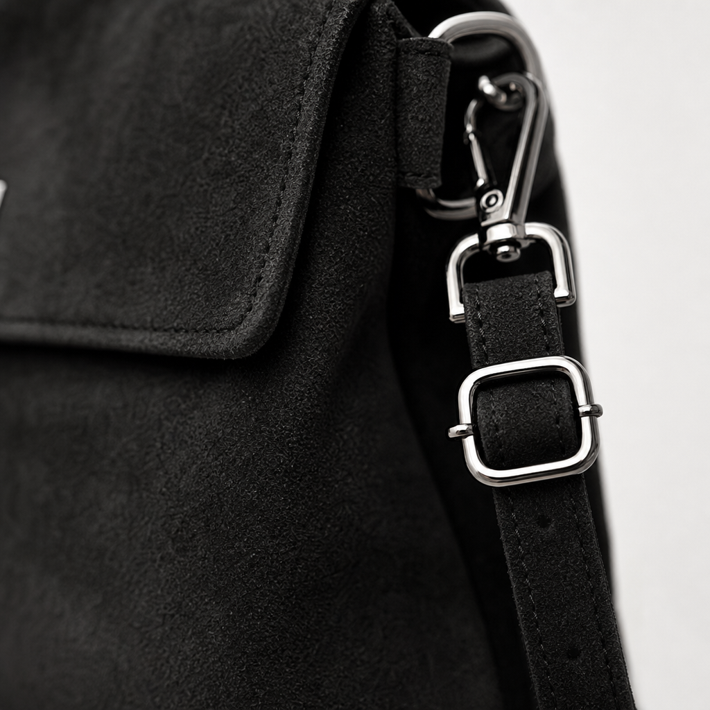 Sac à Main Daim, coloris Noir, détail