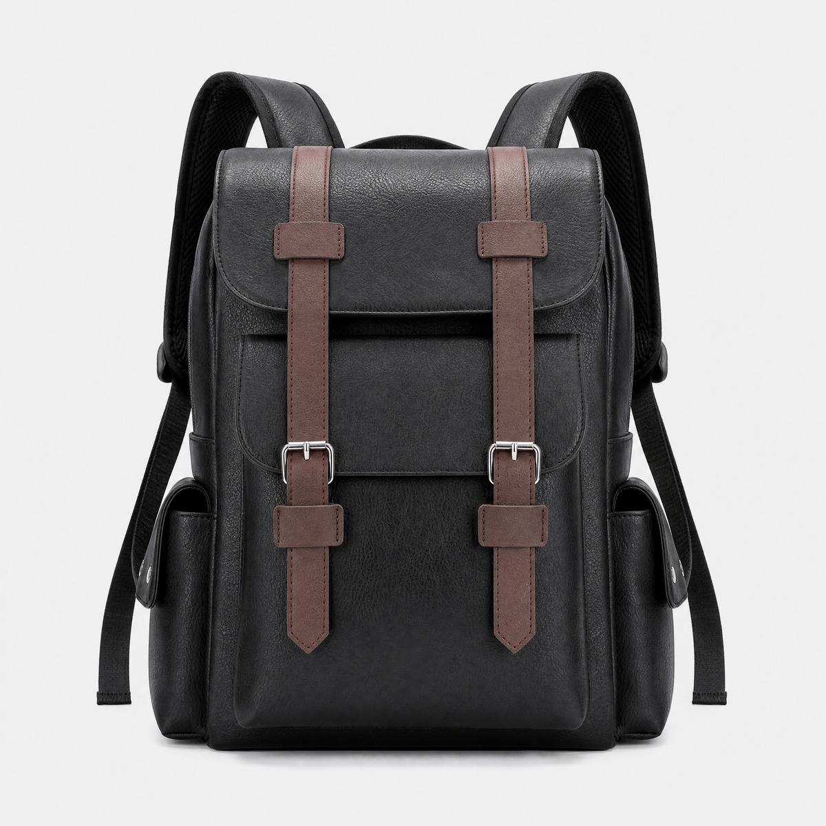 Sac a Dos Homme en Cuir, coloris Noir, vue de face