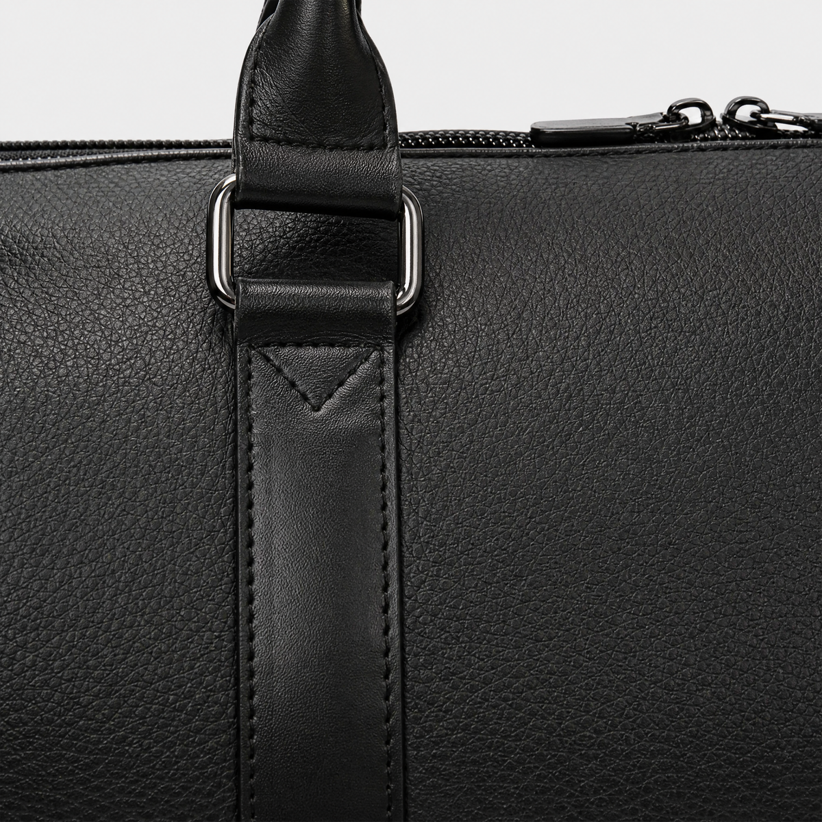 Sac en Cuir de Voyage pour Homme, coloris Noir, detail couture et finition