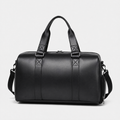 Sac Voyage en Cuir Homme, coloris Noir, vue trois quarts
