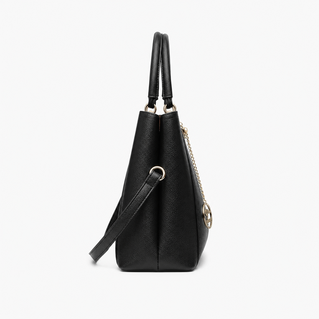 Sac à Main Grand Femme, coloris Noir, vue latérale
