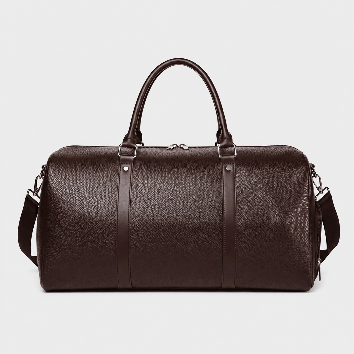 Sac de Voyage Simili Cuir Homme, coloris Marron, vue de face