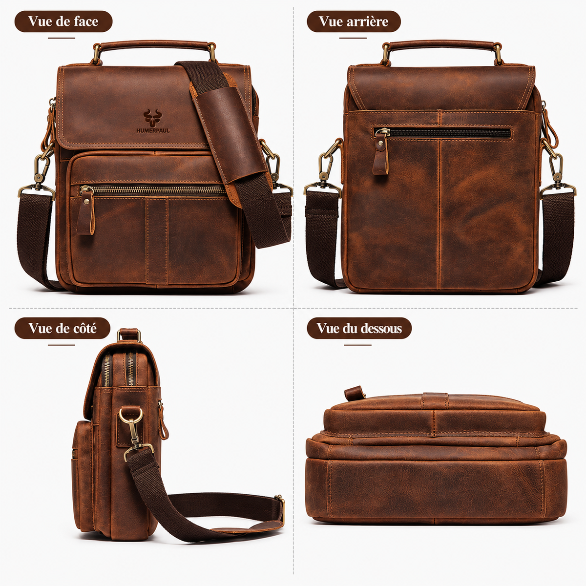 Sacoche Homme Cuir Bandoulière