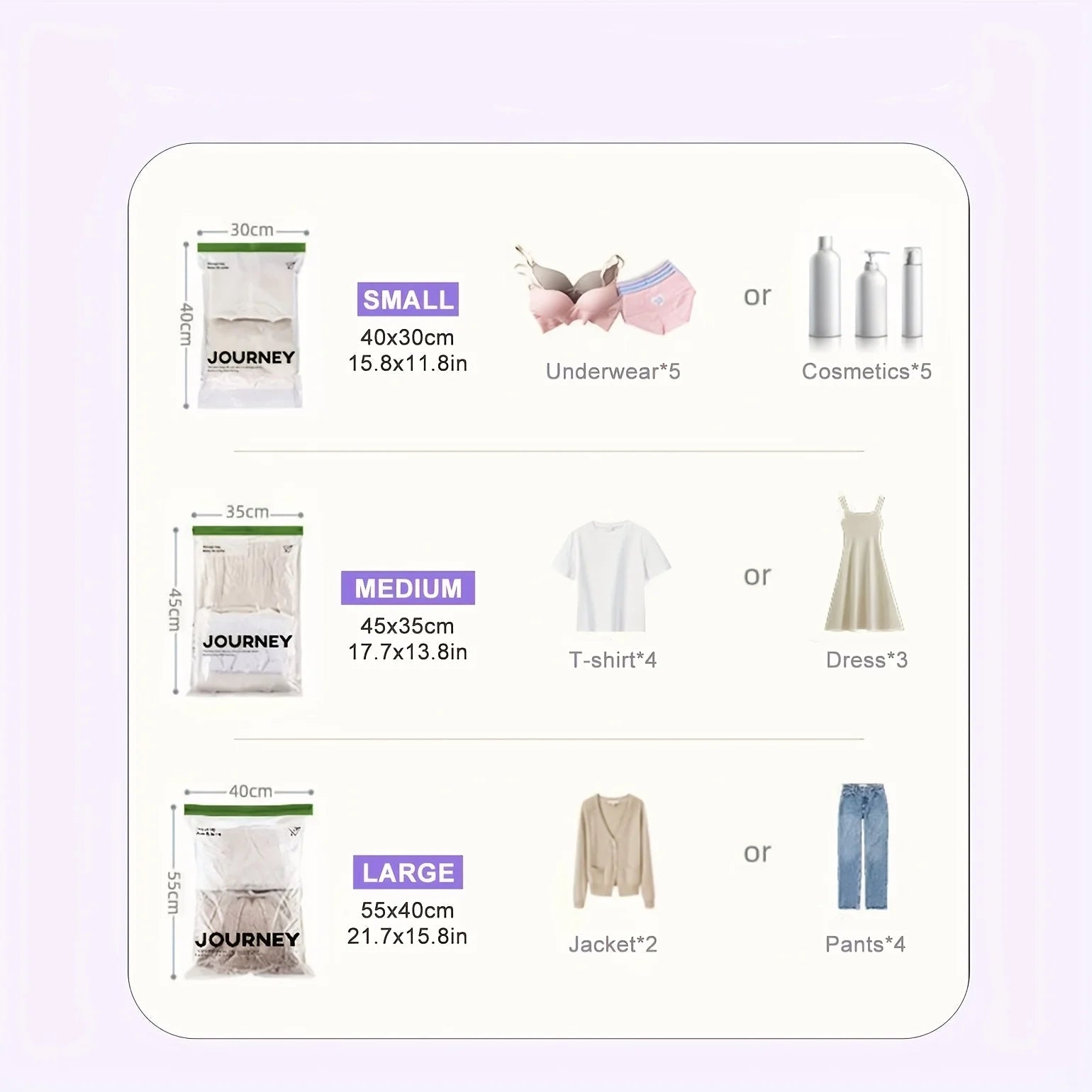 Sac de Voyage Sous Vide