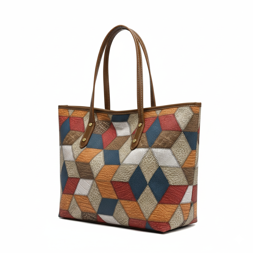 Sac Cabas Graphique Multicolore
