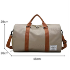 Sac de Voyage Femme Imperméable - Sac de Voyage Femme Imperméable Beige Mensuration