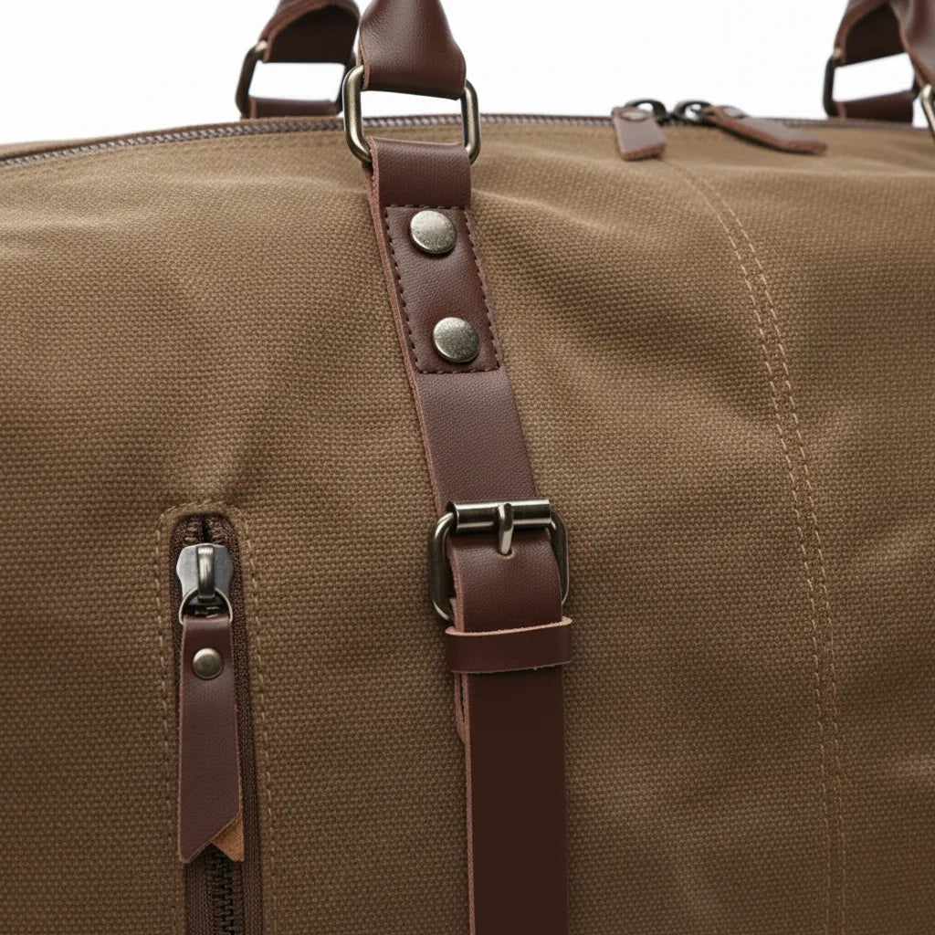 Sac de Voyage Homme Cuir Synthétique Vintage - Sac de Voyage Homme Cuir Synthétique Vintage - 