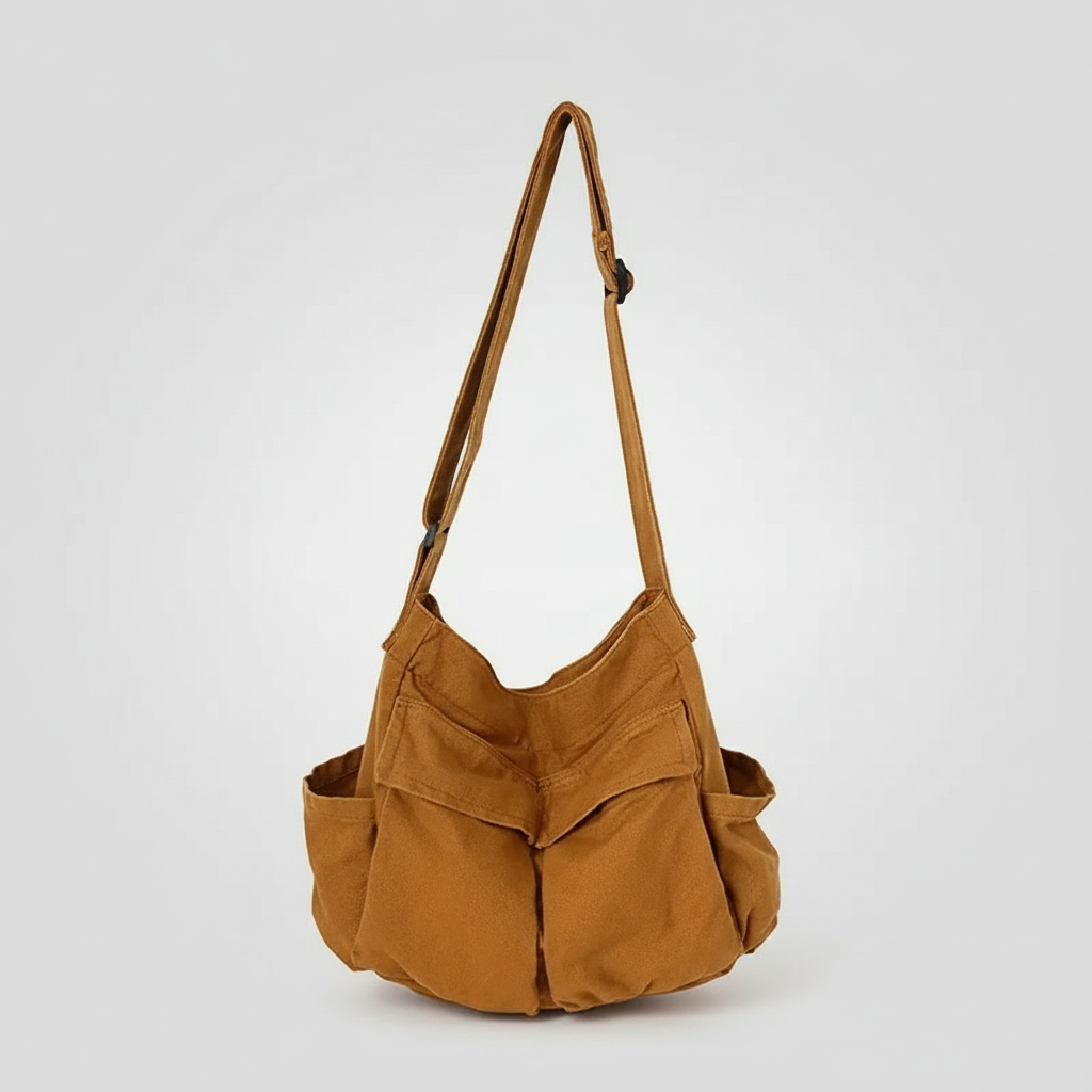 Sac à Bandoulière en Toile Multipoche