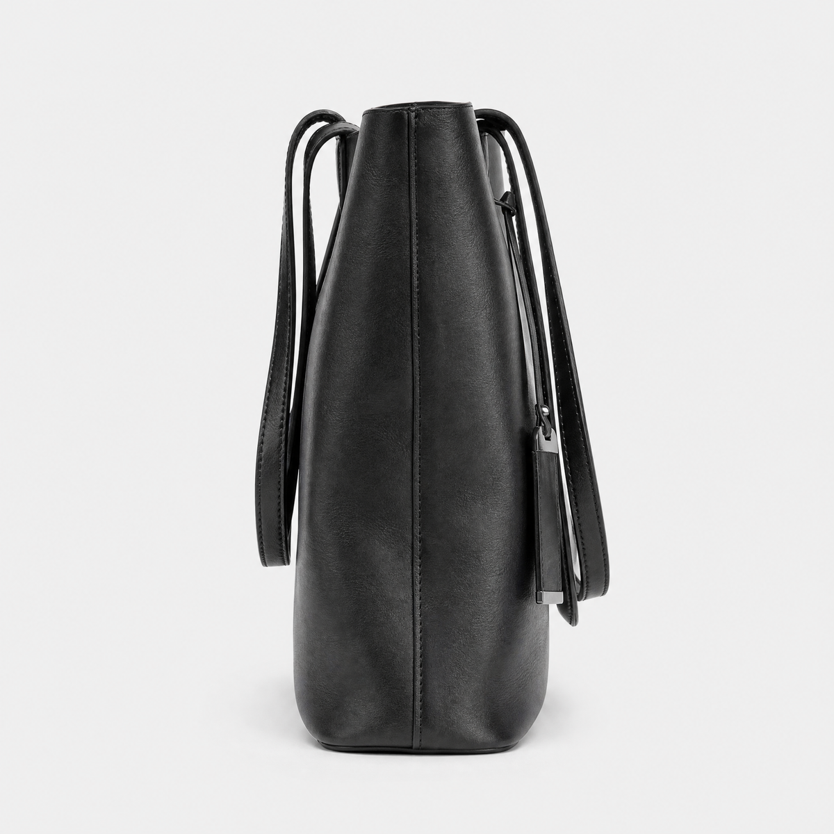 Sac Cuir Femme Bandoulière, coloris Noir, vue de profil