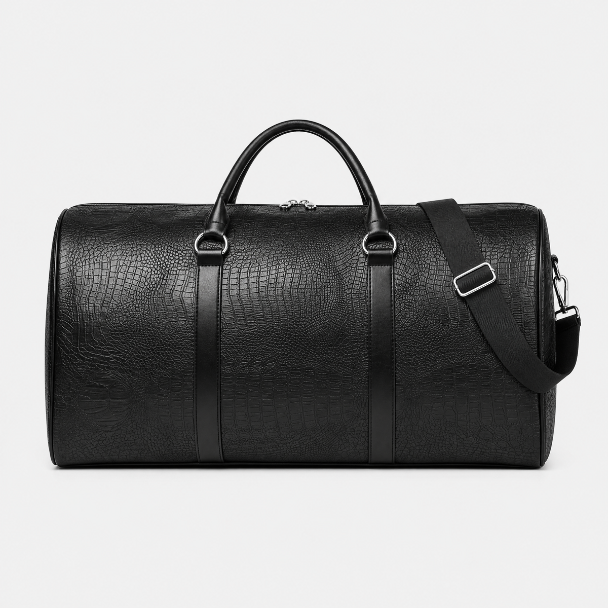 Sac en Cuir Homme Voyage, coloris Noir, vue de face