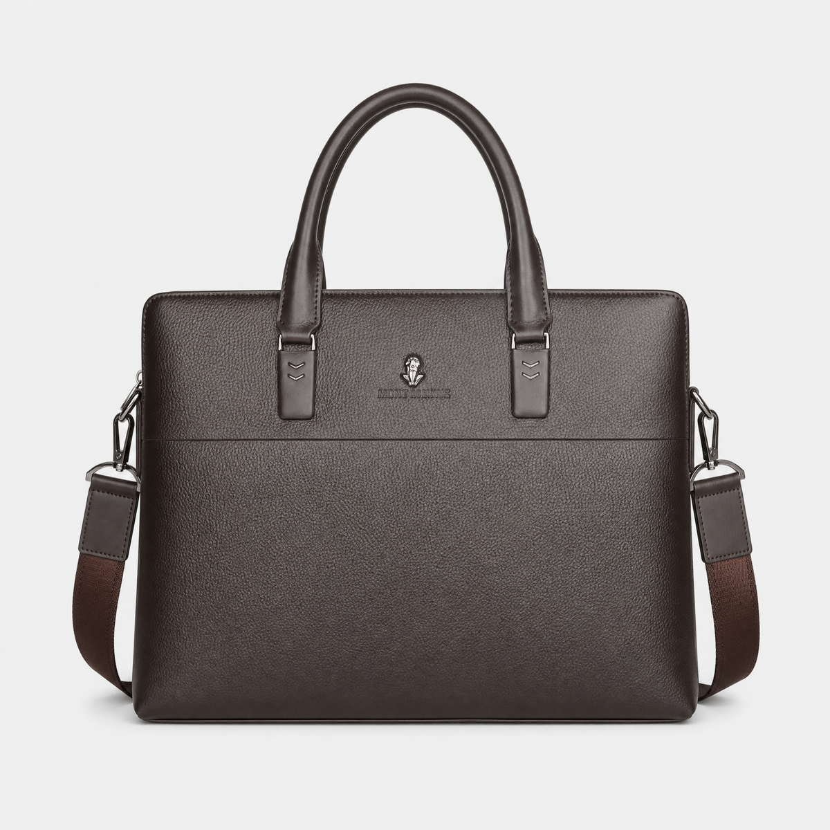 Sac Cuir Ordinateur Homme, coloris Marron, vue de face