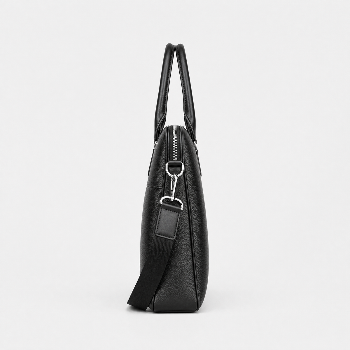 Sac Cuir Ordinateur Homme, coloris Noir, vue de profil
