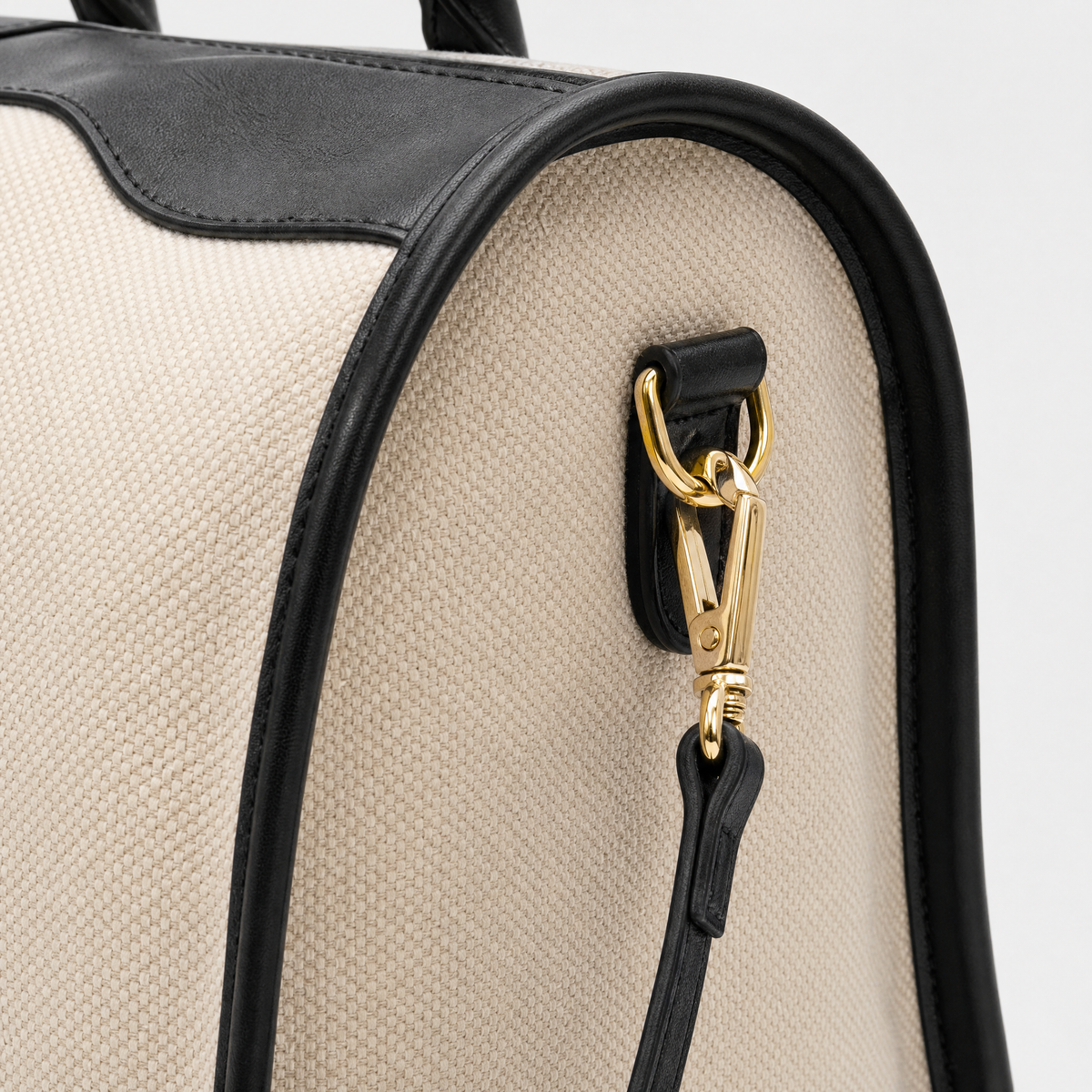 Sac en Cuir de Voyage pour Femme, coloris Noir, détail