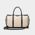 Sac en Cuir de Voyage pour Femme, coloris Noir, vue de face
