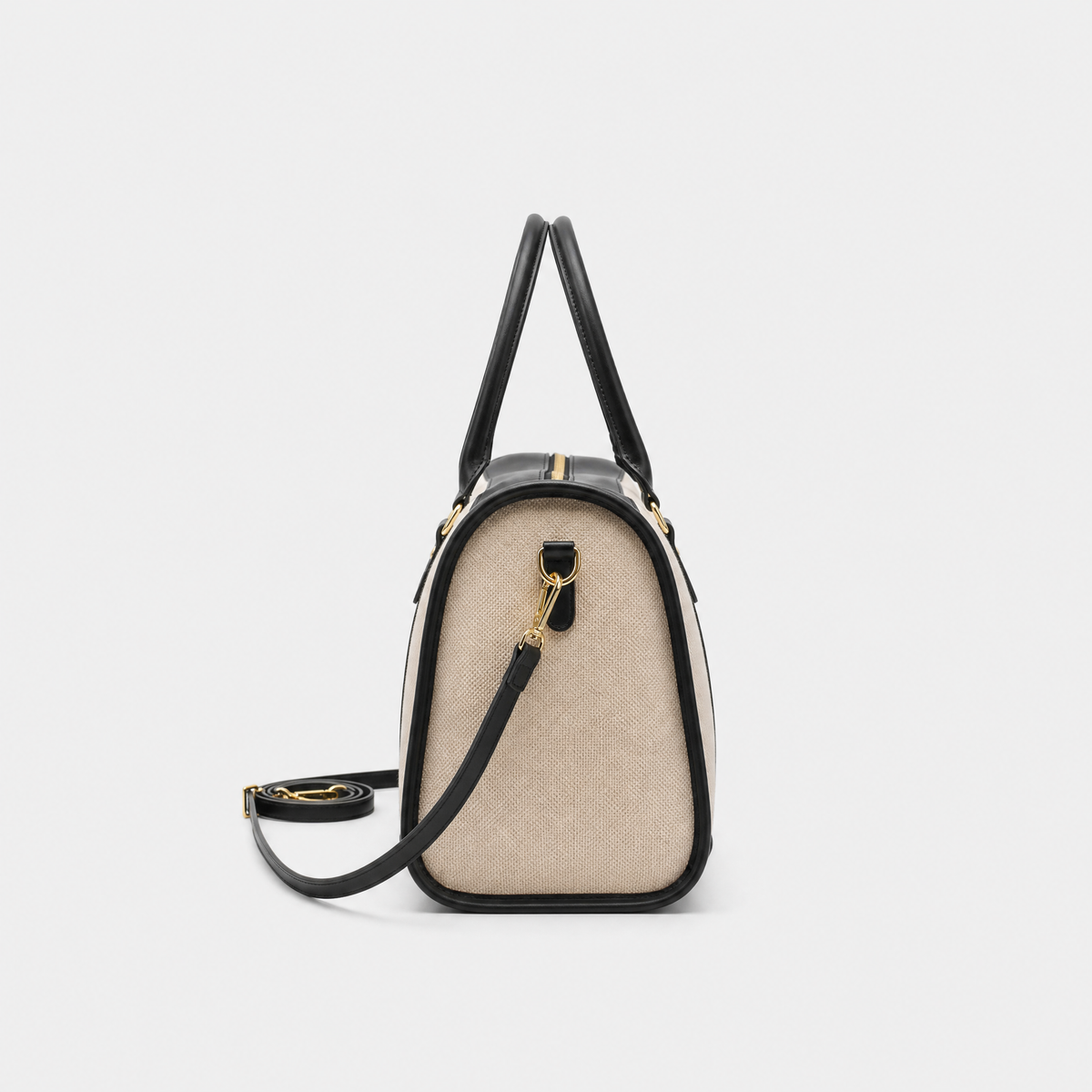 Sac en Cuir de Voyage pour Femme, coloris Noir, vue de profil