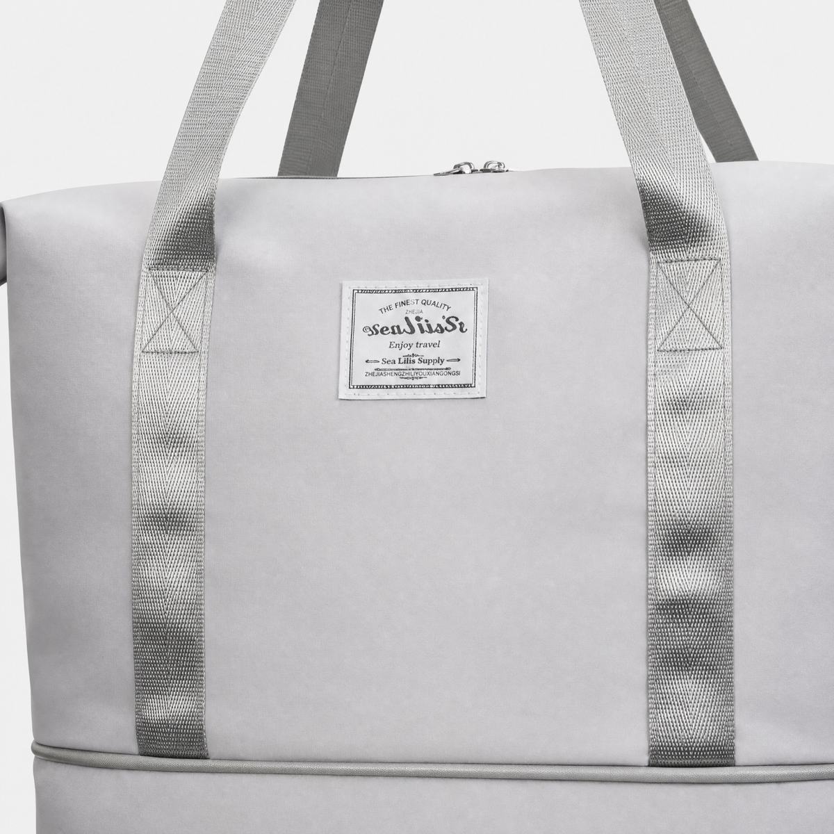Sac de Voyage Femme à Roulettes, coloris Gris, détail