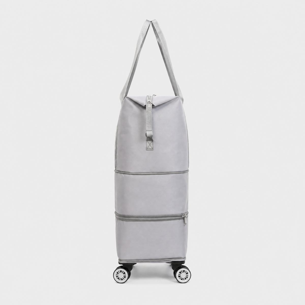 Sac de Voyage Femme à Roulettes, coloris Gris, vue de profil