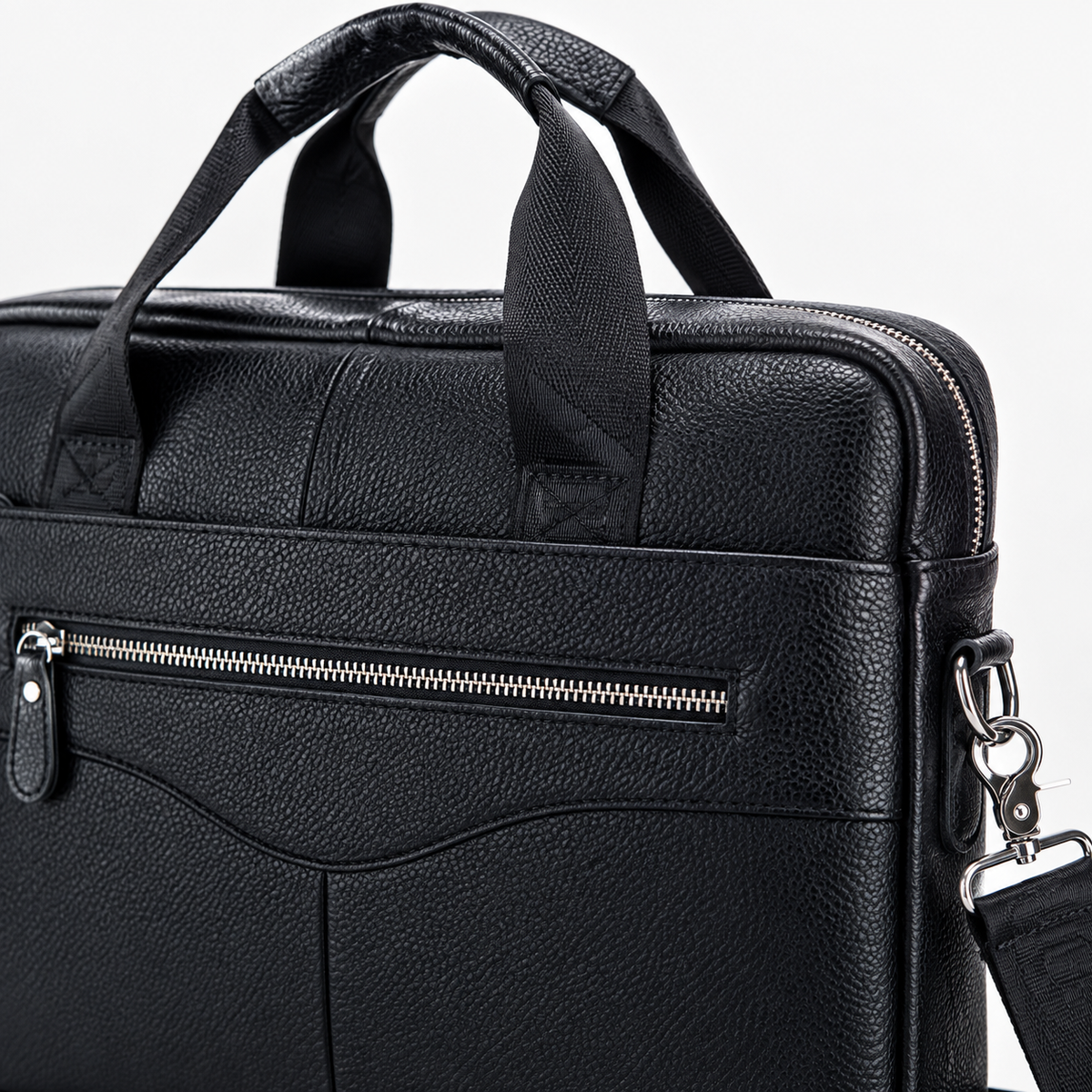 Sacoche Ordinateur Homme, coloris Noir, détail