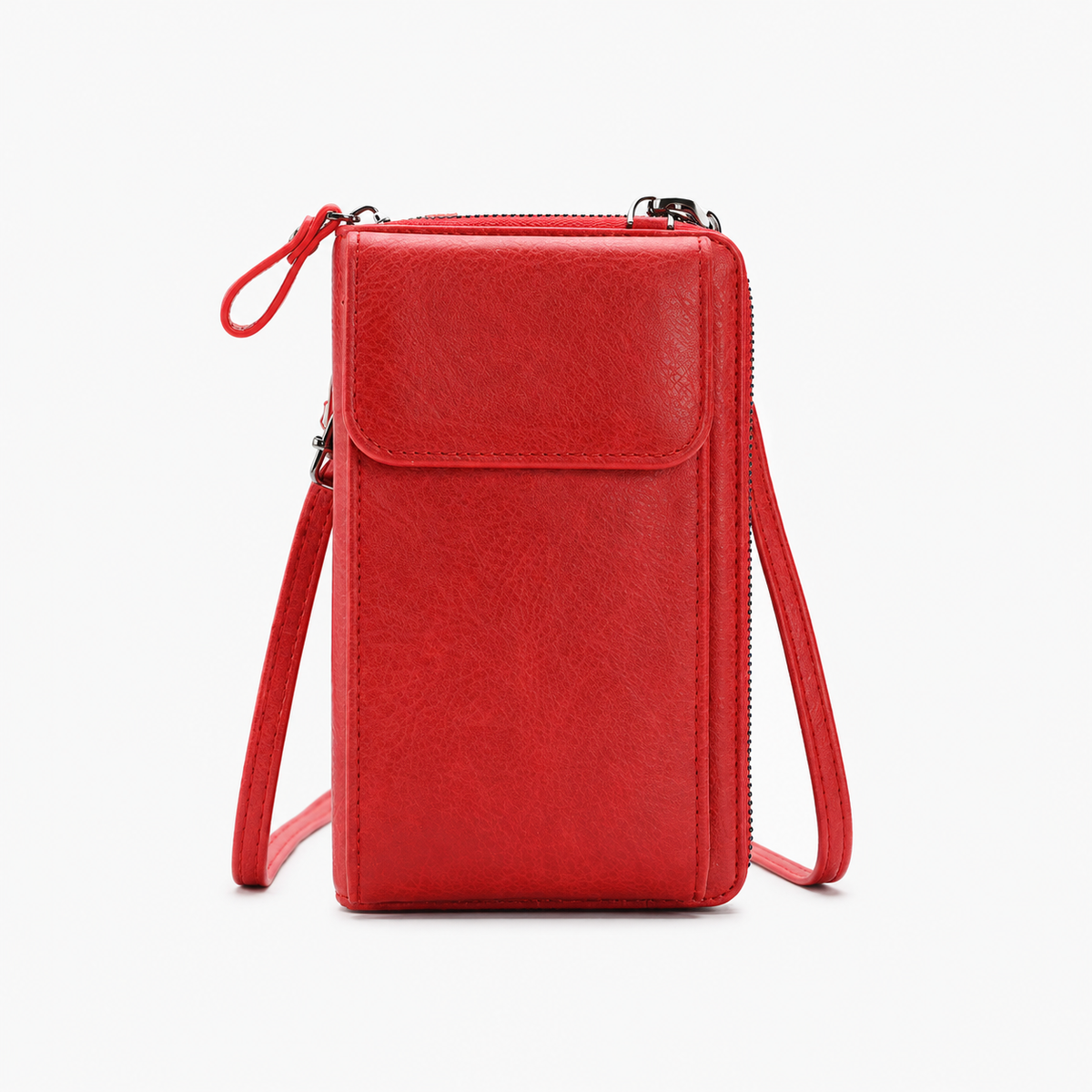 Pochette Bandoulière Téléphone, coloris Rouge, vue de face