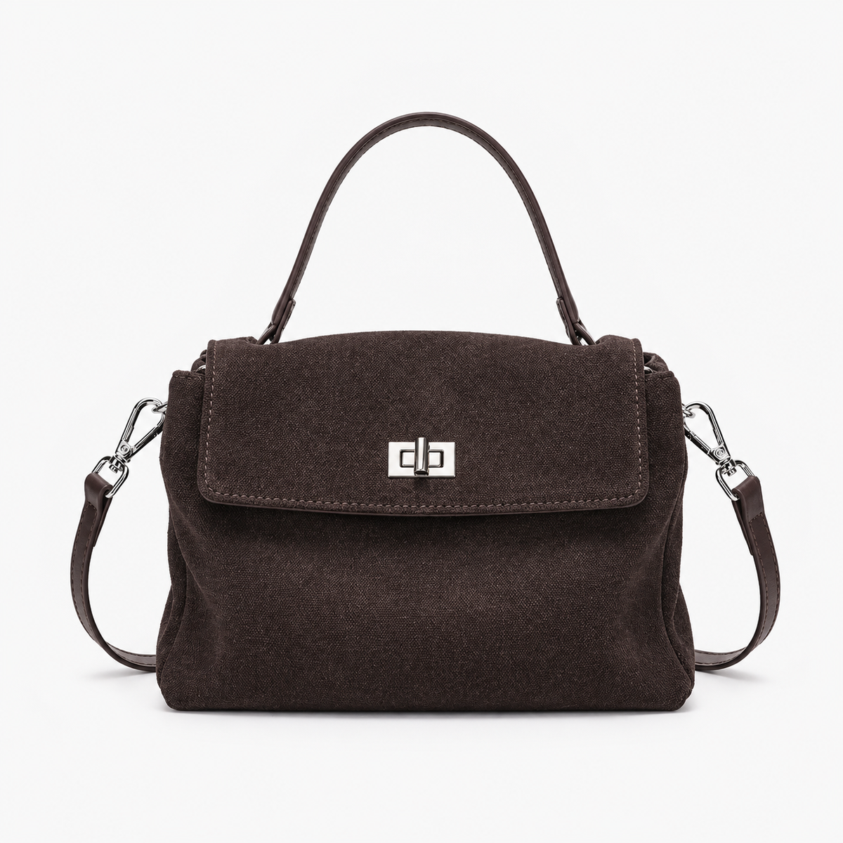 Sac à Main Daim, coloris Café, vue de face