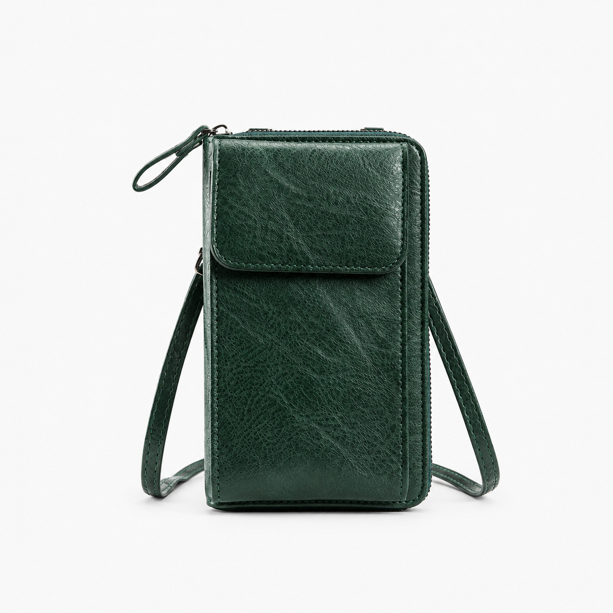 Pochette Bandoulière Téléphone, coloris Vert, vue de face