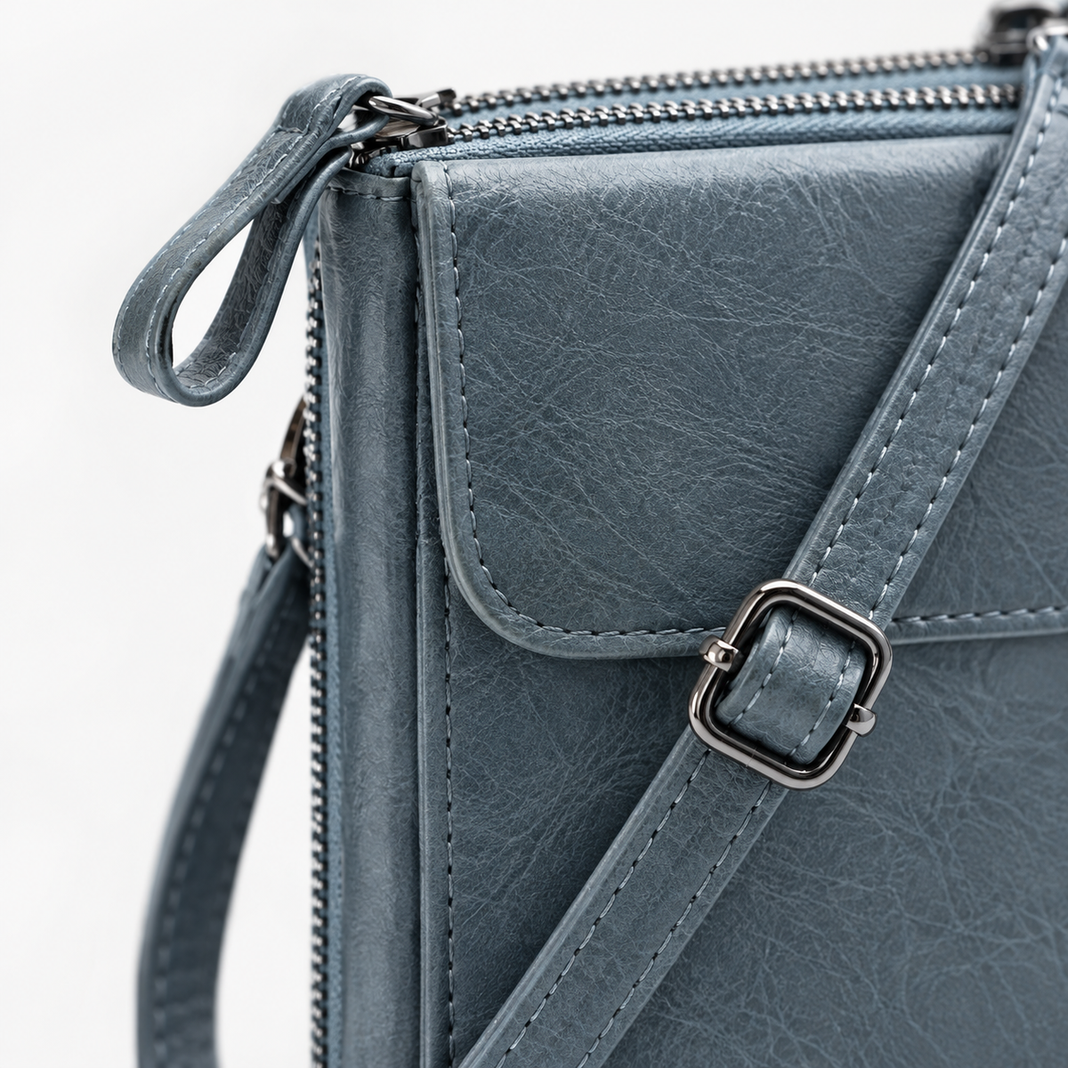 Pochette Bandoulière Téléphone, coloris Bleu, détail