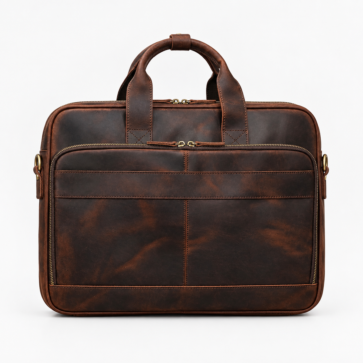 Sac pour Ordinateur Homme, coloris Marron foncé (44 cm), vue de face