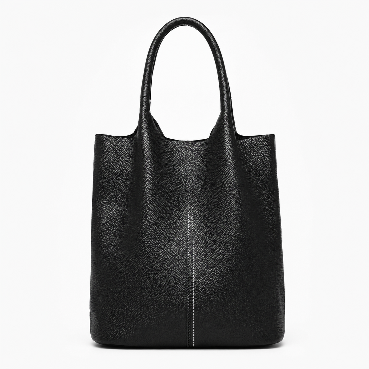 Sac Cabas Cuir Femme, coloris Noir, vue de face