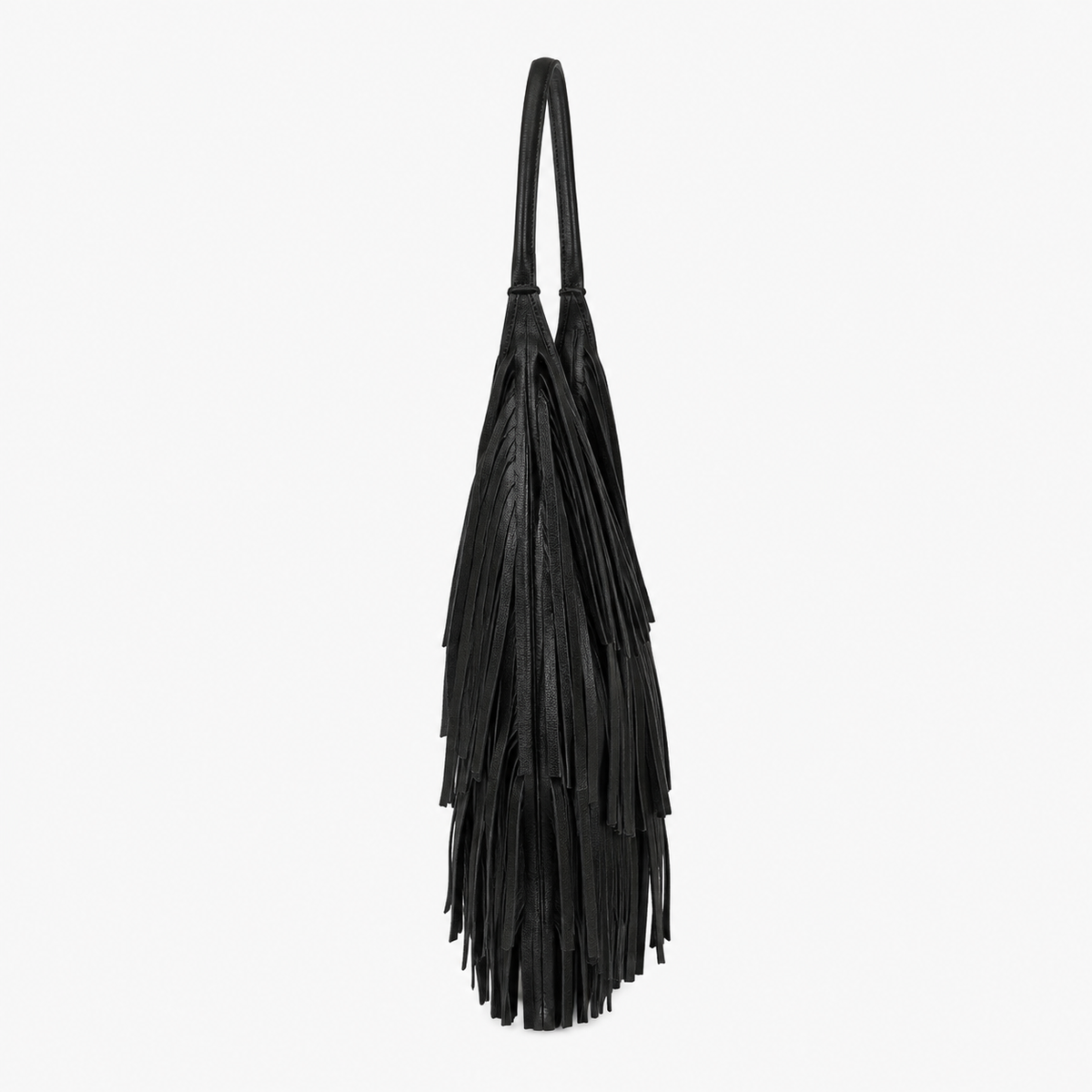 Sac à Frange, coloris Noir, vue latérale