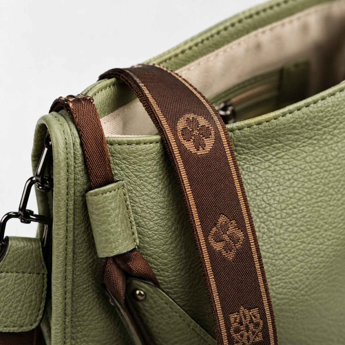 Sac Cuir Femme, coloris Vert, détail