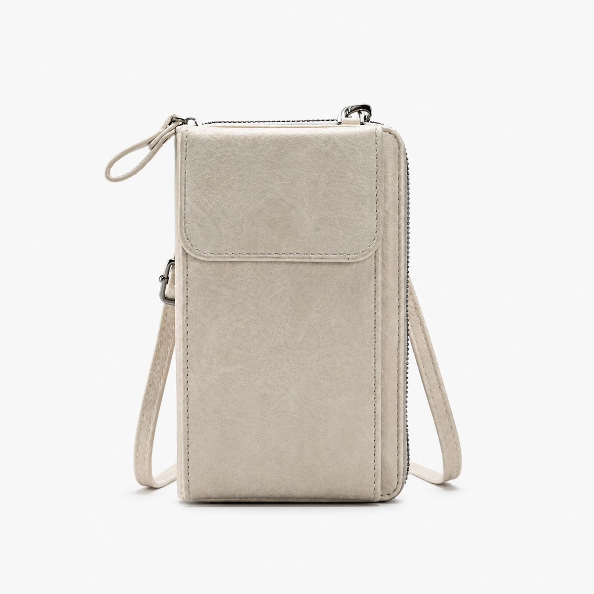 Pochette Bandoulière Téléphone, coloris Gris, vue de face
