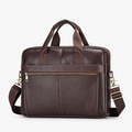 Porte Document Homme Cuir, coloris Café, vue de face