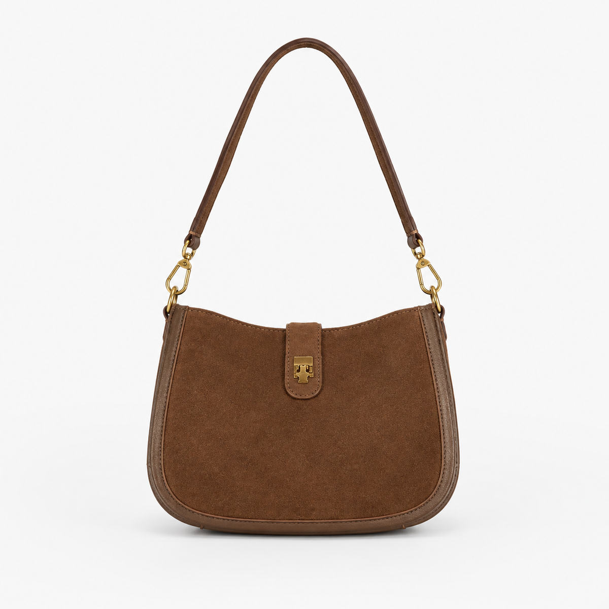 Sac Porté Épaule Femme, coloris Marron, vue de face