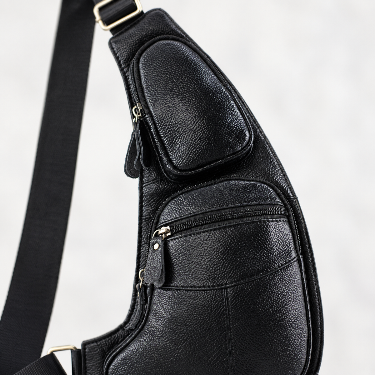Sacoche Banane Homme, coloris Noir 2, détail