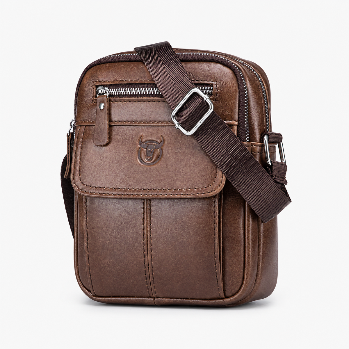 Sacoche pour Homme, coloris Marron, vue de face