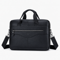 Sacoche Ordinateur Homme, coloris Noir, vue de face