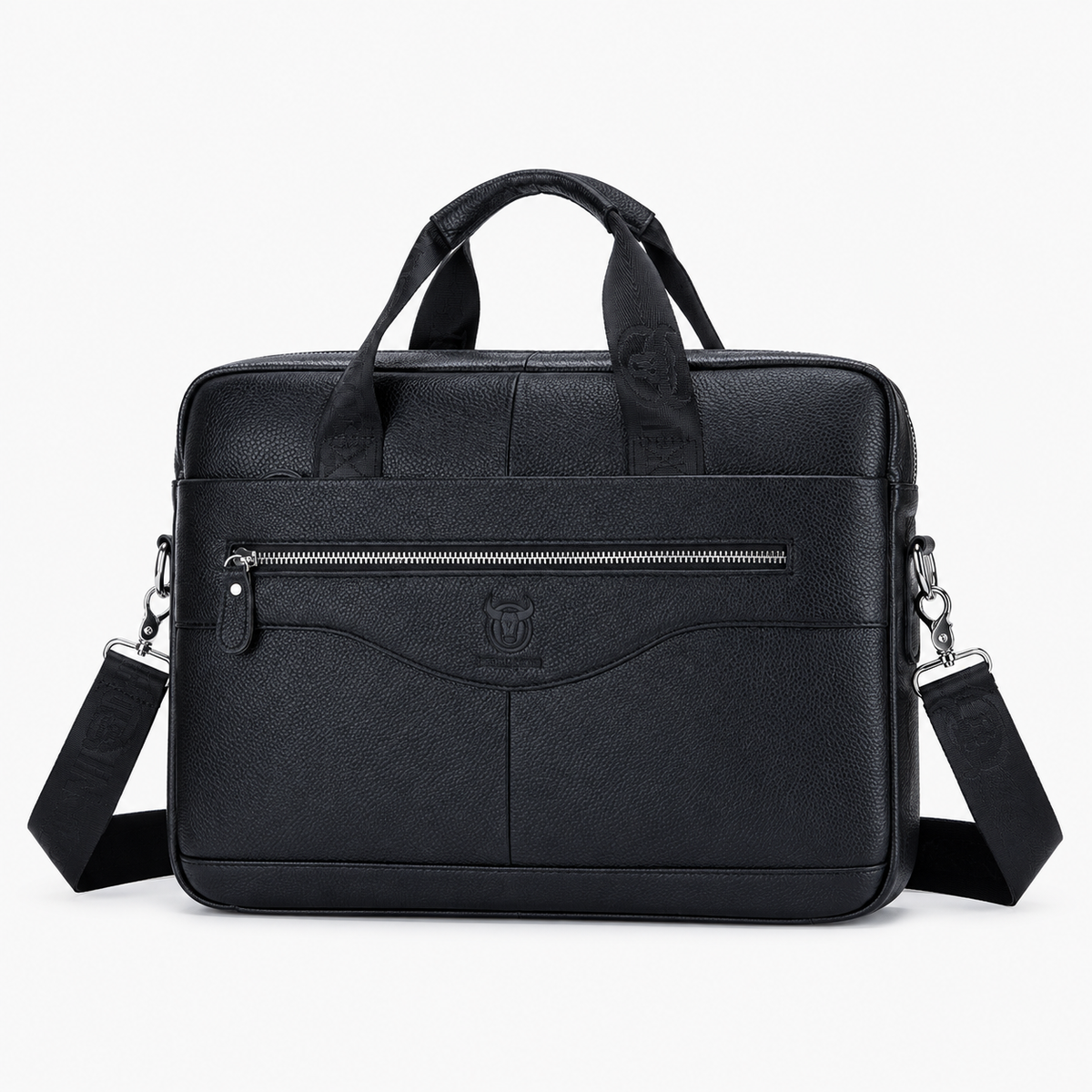 Sacoche Ordinateur Homme, coloris Noir, vue de face