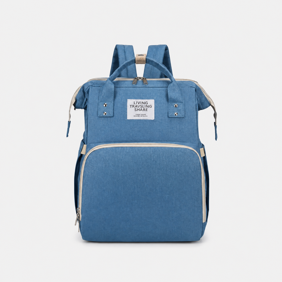 Sac à Langer Sac à Dos, coloris Bleu, vue de face