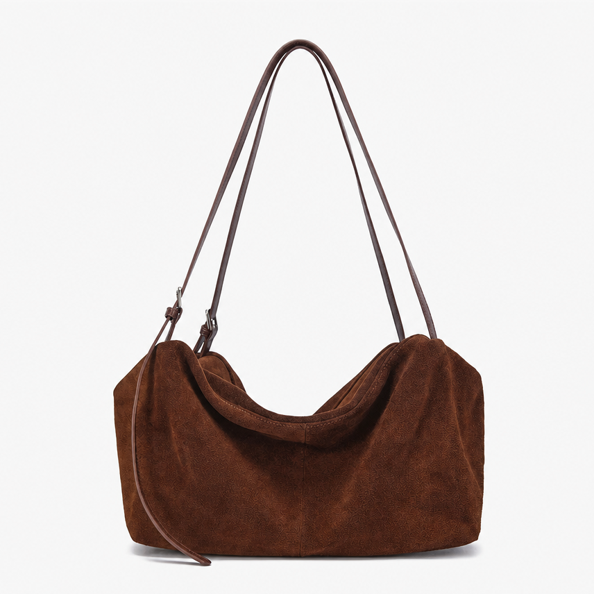 Sac en Daim, coloris Café, vue de face