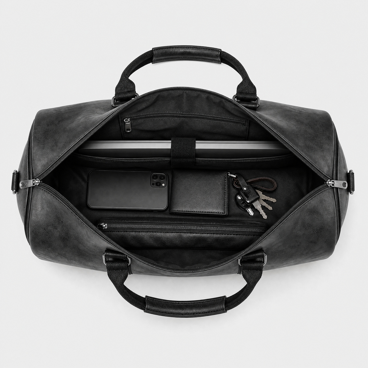 Sac de Voyage Costume, coloris Noir, sac ouvert