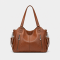 Sac de Voyage pour Femme en Cuir, coloris Marron, vue de face